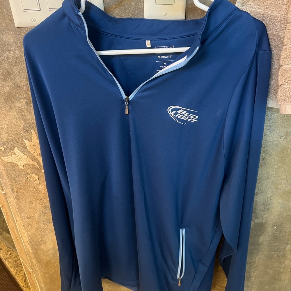 Adidas Bud Light Navy Climalite Pullover